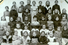 1905, Kelemen Zsuzsa, class photo, girl, Fortepan #115141