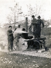 1931, Zsivkov Anita - Koós Árpád / Kocsis András fényképei, road construction, melting tar, Fortepan #115207