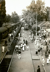 Magyarország, Balatonszemes, vasútállomás., 1934, Martinez Judit, Fortepan #115281