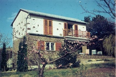 Hungary,Lake Balaton, Tihany, Sajkod, Mályva utca 6. (Nyaraló 12), Németh László író nyaralója., 1972, Németh László Társaság, holiday house, colorful, Fortepan #115417