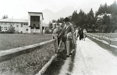 1937, Széman György, cableway, sitting on a handrail, Fortepan #115732