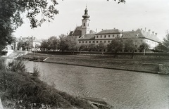 Magyarország, Győr, Radó-sziget, szemben a Karmelita templom., 1933, Széman György, Fortepan #115736