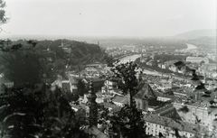 Austria, Salzburg, kilátás Hohensalzburg várából, előtérben a Szent Péter apátsági templom tornya., 1937, Széman György, Fortepan #115765