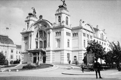 Románia,Erdély, Kolozsvár, Nemzeti Színház., 1931, Gyöngyi, nemzeti színház, színház, Fellner és Helmer-terv, eklektikus építészet, Ferdinand Fellner Jr.-terv, Hermann Helmer-terv, Fortepan #11577