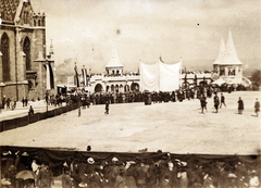 Magyarország, budai Vár, Budapest I., Szentháromság tér. A felvétel 1906. május 21-én készült, Stróbl Alajos alkotása, a Szent István király szobor leleplezési ünnepélyén., 1906, Széman György, Budapest, Fortepan #115777