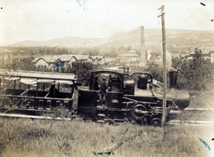 Hungary, Budapest XII., Fogaskerekű az Orgonás megálló közelében, háttérben a Szent János Kórház., 1905, Széman György, steam locomotive, railway, funicular train, factory chimney, Budapest, Fortepan #115799