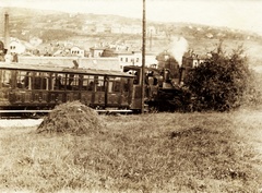 Hungary, Budapest XII., Fogaskerekű az Orgonás megálló közelében, háttérben a Szent János Kórház., 1905, Széman György, steam locomotive, railway, funicular train, Budapest, Fortepan #115821