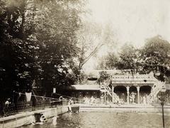 Hungary, Budapest II., Árpád fejedelem útja (Újlaki rakpart), Császár fürdő, férfi uszoda., 1905, Széman György, beach, Budapest, Fortepan #115826