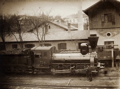 Hungary, Budapest I., Déli pályaudvar., 1905, Széman György, steam locomotive, railway, water crane, Budapest, Fortepan #115832