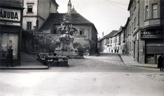 Magyarország, Győr, Gutenberg tér, Frigyláda-szobor., 1938, Széman György, Fortepan #115858