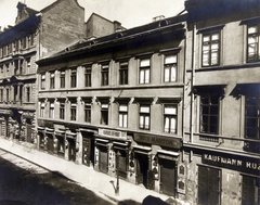 Magyarország, Budapest V., Arany János utca 30., 32., 34., 1909, Fortepan, üzlet, bolt, bélletes kapuzat, Budapest, Fortepan #115940