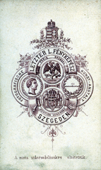 Magyarország, Szeged, Kárász utca 8., Letzter Lázár fényképész., 1900, Holló Krisztina, műterem, fényképész, hátlap, Fortepan #115995