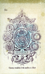 Magyarország, Szeged, Kölcsey utca 8., Letzter és társa fényképészek., 1900, Holló Krisztina, műterem, fényképész, hátlap, Fortepan #116000