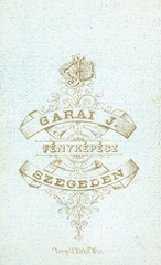 Hungary, Szeged, Somogyi utca 19., Garai Ignác fényképész., 1900, Holló Krisztina, studio, photographer, verso, Fortepan #116009