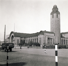 Finland, Helsinki, Központi pályaudvar., 1937, Lettner József, train station, National Romantic style, Eliel Saarinen-design, Fortepan #116161