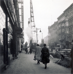 Germany, Berlin, Stresemannstrasse (ekkor Saarlandstrasse) az Askanischen Platz felé nézve. Háttérben az Anhalter Bahnhof látszik, 1937, Lettner József, Fortepan #116172