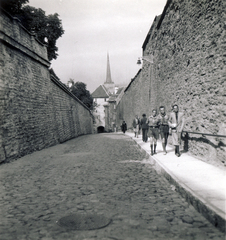 Estonia, Tallinn, szemben a Szent Olaf-templom tornya., 1937, Lettner József, Fortepan #116183