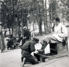 1937, Lettner József, shoe polishing, Fortepan #116194