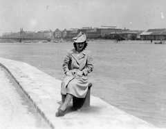 Magyarország, Budapest XI., Műegyetem rakpart, háttérben a Szabadság (Ferenc József) híd pesti hídfője., 1940, Fortepan, híd, Duna, Budapest, Duna-híd, Feketeházy János-terv, Fortepan #11642