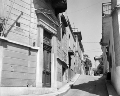 Greece, Athens, Lüszikratusz tér a Ragkava utca felé nézve., 1962, Fortepan/Album011, street view, Greek alphabet, Fortepan #116665