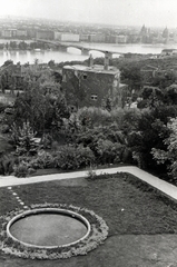 Magyarország, Budapest II., kilátás a Szemlőhegy utca 37. számú házból a Margit híd és a Parlament felé., 1951, Horváth Márton, Budapest, madártávlat, látkép, Fortepan #116784