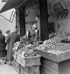 Magyarország, 1959, FSZEK Budapest Gyűjtemény / Sándor György, Sándor György, piac, Fortepan #116880