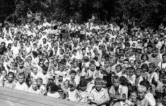 1957, FSZEK Budapest Gyűjtemény / Sándor György, Sándor György, kids, stage, Fortepan #116988