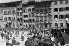 Olaszország, Firenze, Piazza di Santa Croce., 1965, Aradi Péter, Szenczi Mária, Fortepan #117266