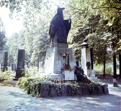 Magyarország, Budapest VIII., Fiumei úti Nemzeti Sírkert (Kerepesi temető), a Petőfi család síremléke., 1960, Aradi Péter, Szenczi Mária, színes, Budapest, Fortepan #117393