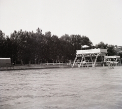 Magyarország, Balatonföldvár, Strand., 1934, Korbuly, stég, Balaton, Fortepan #117585