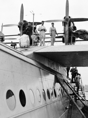 Germany, Dornier DO-X hidroplán., 1932, Gádoros Lajos, Gerrman brand, hydroplane, airplane, Dornier-brand, Fortepan #11797