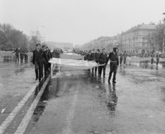 Magyarország, Budapest VII.,Budapest XIV., Ötvenhatosok tere (Felvonulási tér), május 1- i felvonulás., 1979, MHSZ, Budapest, Fortepan #118241