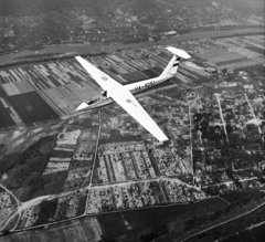 Magyarország, Pócsmegyer, PZL-Bielsko SZD-32 Foka 5 vitorlázórepülőgép a Szentendrei-sziget felett., 1971, MHSZ, lajstromjel, Fortepan #118268