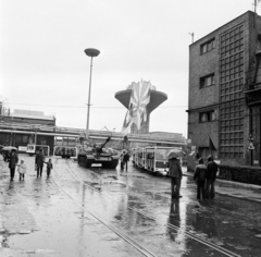 Magyarország, Budapest XXI., Csepel Vas- és Fémművek, Központi út. MHSZ Gyermeknap a Nemzetközi Gyermekév tiszteletére., 1979, MHSZ, harckocsi, T-55 tank, Budapest, T-50 tank, Fortepan #118388