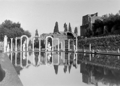 Olaszország, Tivoli, Hadrianus villa., 1959, Fortepan, épített örökség, tükörkép, szobor, antik kultúra, Fortepan #11890