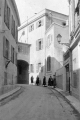 Monaco, a Rue Colonel Bellando De Castro eleje a Place du Palais-nál., 1927, Kurutz Márton, utcakép, Fortepan #11915