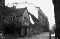 Lengyelország, Poznań, ulica Za Bramką a plac Bernardyński felől nézve., 1947, Bogdan Celichowski, utcakép, Fortepan #119326