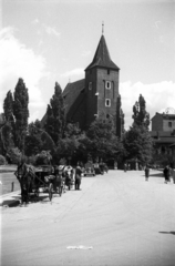 Lengyelország, Krakkó, plac Świętego Ducha, Szent Kereszt templom (Kościól św. Krzyża)., 1947, Bogdan Celichowski, templom, Fortepan #119611