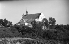 Lengyelország, Zakroczym, a Szent Kereszt Felmagasztalása-templom., 1950, Bogdan Celichowski, templom, Fortepan #119673