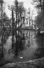 Lengyelország, Varsó, Lazienkowski Park., 1955, Bogdan Celichowski, tó, Fortepan #119712