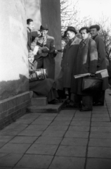 Poland, 1947, Bogdan Celichowski, men, accordion, guitar, Fortepan #119746