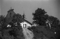 Poland, Lublin, a Csütörtök-dombi Szent Miklós templom az ulica Ruska felől., 1948, Bogdan Celichowski, church, Fortepan #119783