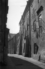 Poland, Lublin, ulica Dominikańska az ulica Zlota felől nézve., 1948, Bogdan Celichowski, street view, Fortepan #119789