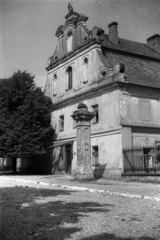 Poland, Sandomierz, ulica Stefana Żeromskiego, Szent Mihály arkangyal templom (Kościół św. Michała Archanioła)., 1956, Bogdan Celichowski, church, Catholic Church, Benedictines, Jan Michał Link-design, Fortepan #119948