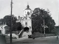 Ausztria, Kismarton, Felsőkismartonhegy (ekkor önálló, ma a város része), Kálváriahegy a Kálváriatemplommal., 1916, Hanser Mária, Fortepan #120404