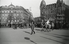 Hungary, Budapest V., Szabadság tér, középen szemben az Aulich utca, a kép jobb szélén a Perczel Mór utca sarok., 1935, Hanser Mária, Budapest, Fortepan #120533