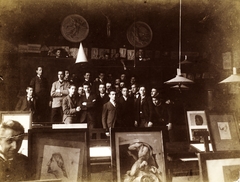 1908, Hanser Mária, classroom, tableau, painting, Fortepan #120601