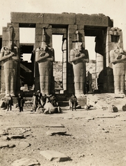 Egypt, Luxor, Ramesszeum, II. Ramszesz halotti temploma., 1921, Hanser Mária, ancient culture, Egyptian hieroglyphs, Fortepan #120676