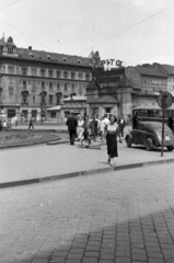 Magyarország, Budapest VII., Baross tér, Capitol mozi, a Keleti pályaudvar mellett a Verseny utcánál., 1955, Kurutz Márton, mozi, Budapest, Fortepan #12078