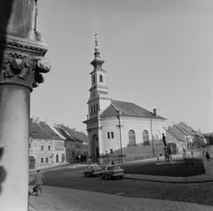 Magyarország, budai Vár, Budapest I., Bécsi kapu tér, Budavári Evangélikus templom., 1969, Inkey Tibor, Trabant 601, Budapest, Fortepan #120789